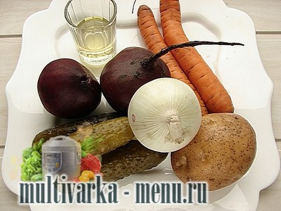 приготовление салата винегрет в мультиварке Салат винегрет в мультиварке