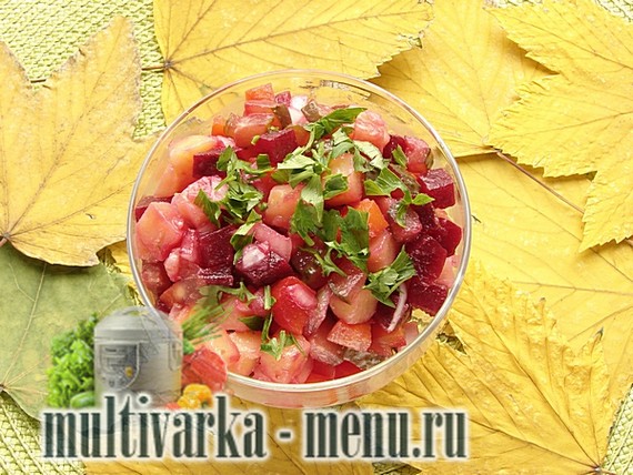 приготовление салата винегрет в мультиварке Салат винегрет в мультиварке