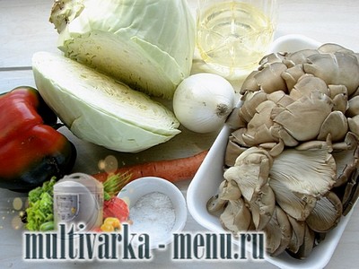 Тушеная капуста в мультиварке с грибами рецепт тушеной капусты в мультиварке с грибами