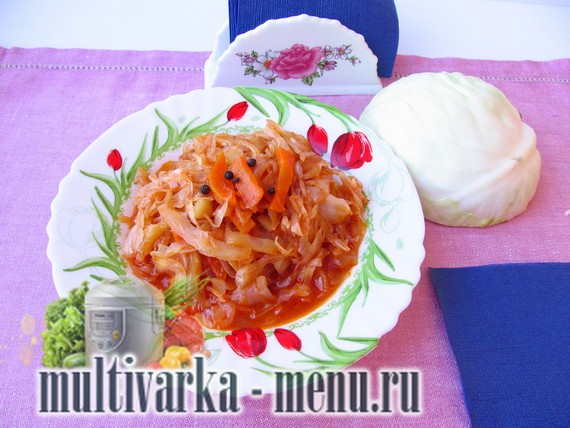 тушеная капуста в мультиварке Приготовление тушеной капусты в мультиварке