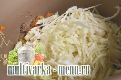 мультиварка капуста тушеная с мясом капуста со свининой в мультиварке рецепт
