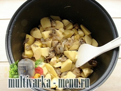 Картошка с грибами в мультиварке приготовление картошки с грибами в мультиварке