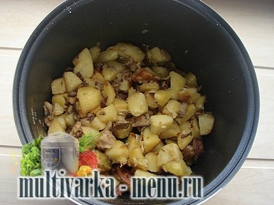 Картошка с грибами в мультиварке приготовление картошки с грибами в мультиварке