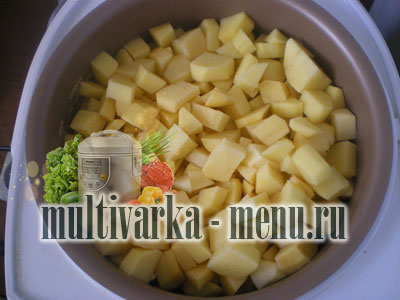 картошка с мясом в мультиварке картошка в мультиварке с фото