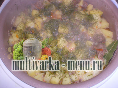 картошка с мясом в мультиварке картошка в мультиварке с фото