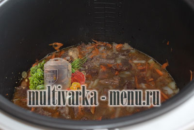 каша с мясом в мультиварке перловка в мультиварке