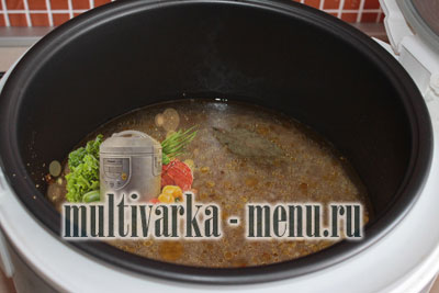 каша с мясом в мультиварке перловка в мультиварке