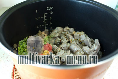 рецепт куриных желудков в мультиварке приготовить куриные желудки в мультиварке