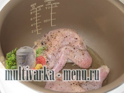 курица жареная в мультиварке рецепт куры в мультиварке