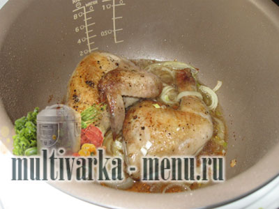 курица жареная в мультиварке рецепт куры в мультиварке
