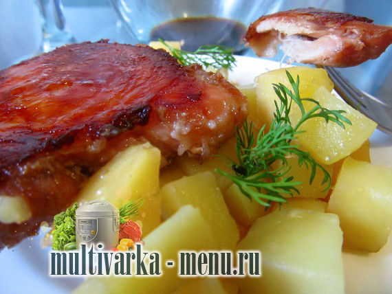 курица с картошкой в мультиварке курица в мультиварке