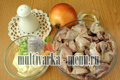 тушеные куриные желудки в мультиварке как приготовить куриные желудки