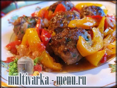 биточки в мультиварке со сладким перцем рецепт биточков в мультиварке со сладким перцем