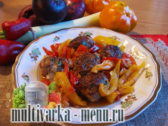 биточки в мультиварке со сладким перцем рецепт биточков в мультиварке со сладким перцем