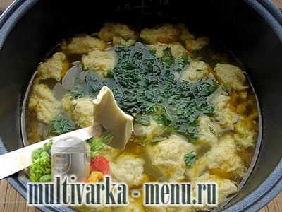 суп в мультиварке с клецками суп в мультиварке с клецками