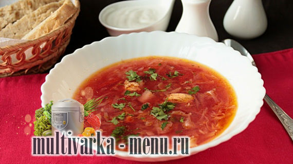 борщ в мультиварке редмонд приготовление борща в мультиварке