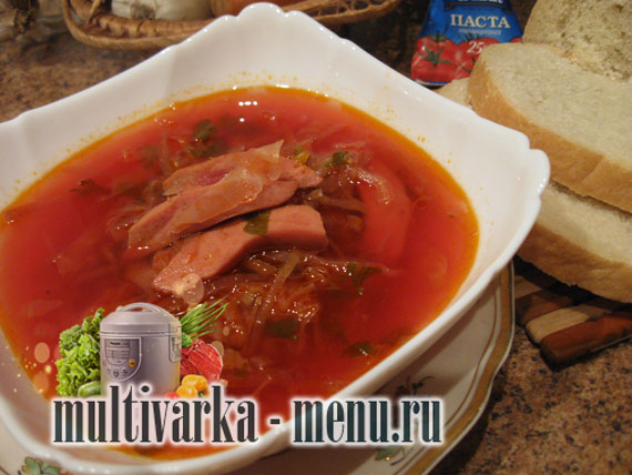 борщ в мультиварке с фото