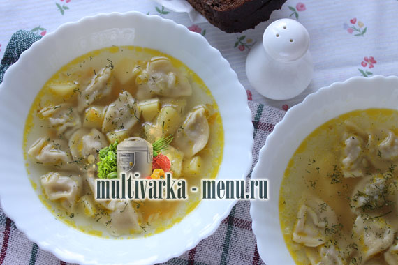 суп с пельменями в мультиварке как приготовить суп в мультиварке