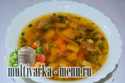 Суп с шампиньонами в мультиварке Суп с шампиньонами в мультиварке рецепт