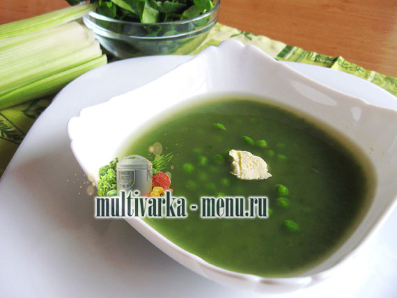 гороховый суп в мультиварке суп с зеленым горошком