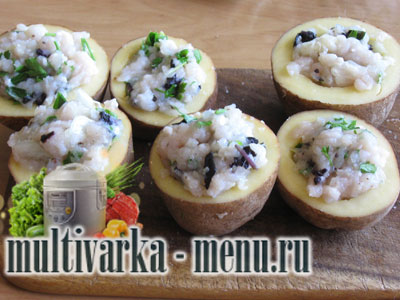 фаршированный картофель фаршированный картофель в мультиварке