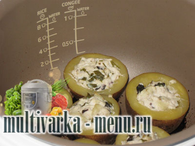 фаршированный картофель фаршированный картофель в мультиварке