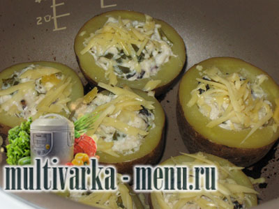 фаршированный картофель фаршированный картофель в мультиварке