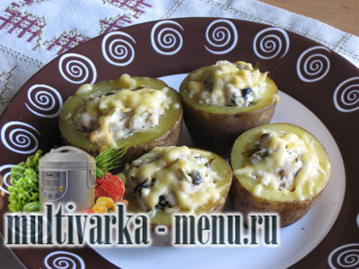 фаршированный картофель фаршированный картофель в мультиварке