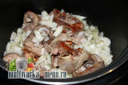 приготовление плова в мультиварке