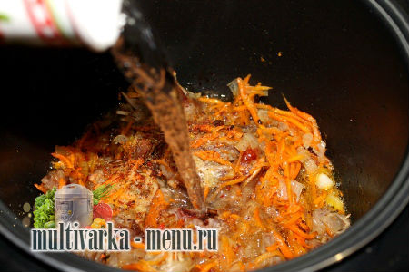 приготовление плова в мультиварке