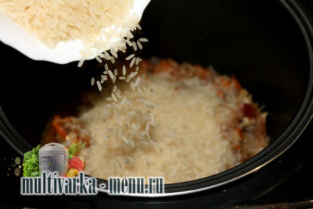 приготовление плова в мультиварке