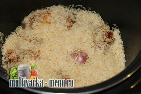 приготовление плова в мультиварке