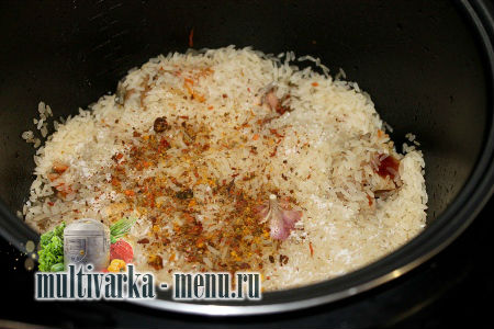 приготовление плова в мультиварке