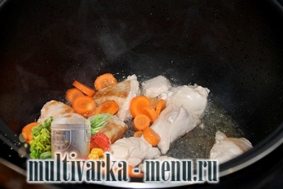 Тушеная капуста с куриной грудкой Тушеная капуста с куриной грудкой