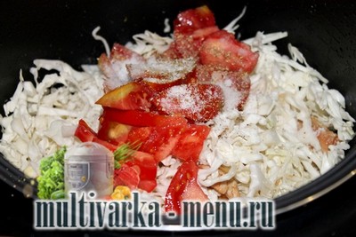 Тушеная капуста с куриной грудкой Тушеная капуста с куриной грудкой