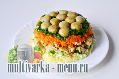 салат грибная поляна с шампиньонами салат грибная поляна с фото