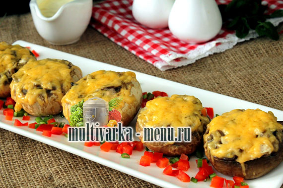 фаршированные шампиньоны в мультиварке фаршированные грибы шампиньоны