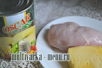 курица с ананасами в мультиварке как приготовить курицу в мультиварке