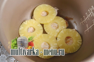 курица с ананасами в мультиварке как приготовить курицу в мультиварке