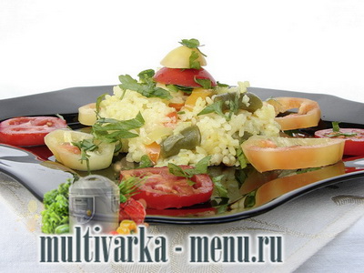 Рис с овощами в мультиварке
