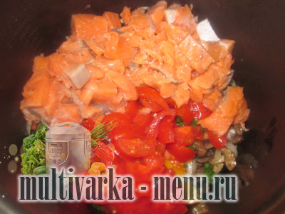 рыба с овощами в мультиварке как приготовить семгу в мультиварке