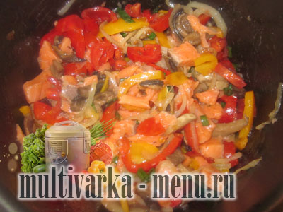 рыба с овощами в мультиварке как приготовить семгу в мультиварке