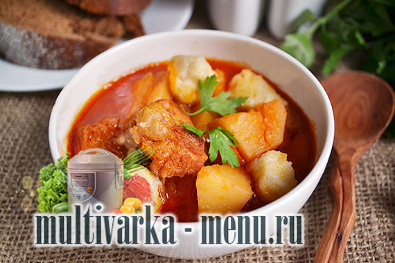 гуляш из свинины в мультиварке гуляш из свинины в мультиварке рецепт