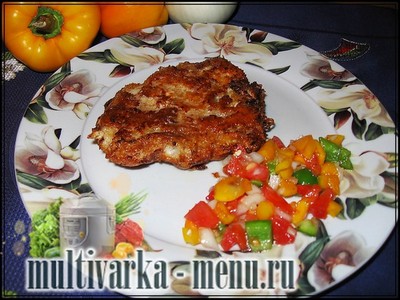 Свиной шницель в мультиварке приготовление свиного шницеля в мультиварке