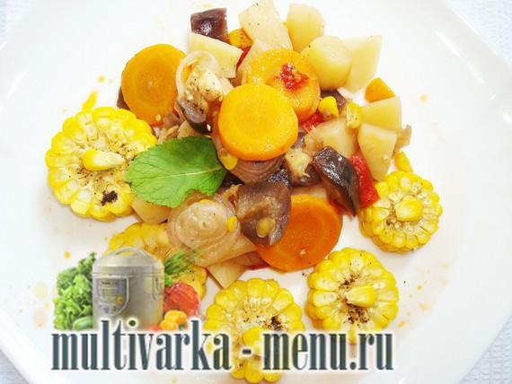 рагу с кукурузой в мутьтиварке рагу с кукурузой в мутьтиварке рецепт