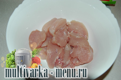 курица с грибами в мультиварке курица в мультиварке