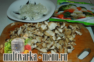 курица с грибами в мультиварке курица в мультиварке