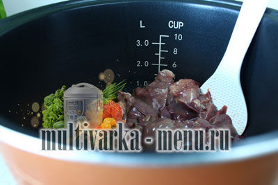 куриная печень в мультиварке редмонд как приготовить печень в мультиварке