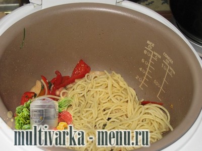 рецепт спагетти по-азиатски в мультиварке  