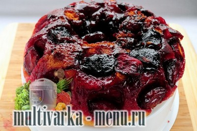 сливовый пирог в мультиварке рецепт сливового пирога вмультиварке